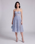 Seraphina Lila Straplez Midi Elbise